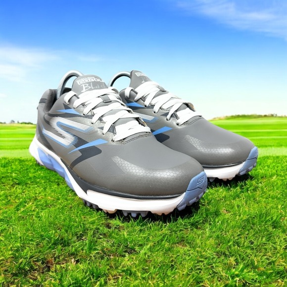 Skechers Shoes - Skechers Golf Shoes‎ Women's Size 9 Blade Power Gray Blue Cleats Active Spikes